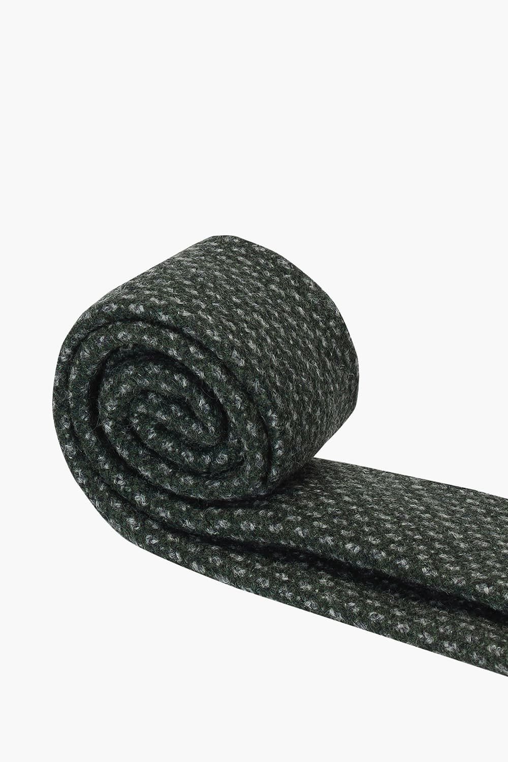 다크 그린 울 실크 믹스 넥타이 RD8FMBBTI106R77