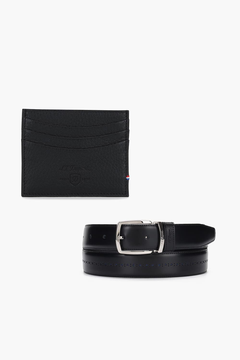 [Limited Set] 크레딧 카드홀더 블랙 &amp; 더비 벨트 SET