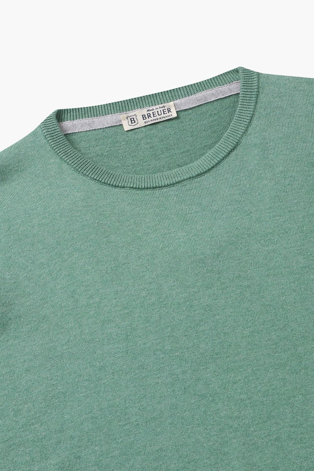 코튼 솔리드 라운드 니트 그린 RE4SMBAKN101R75