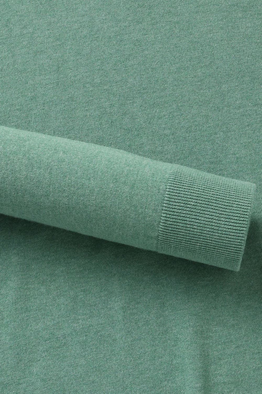 코튼 솔리드 라운드 니트 그린 RE4SMBAKN101R75