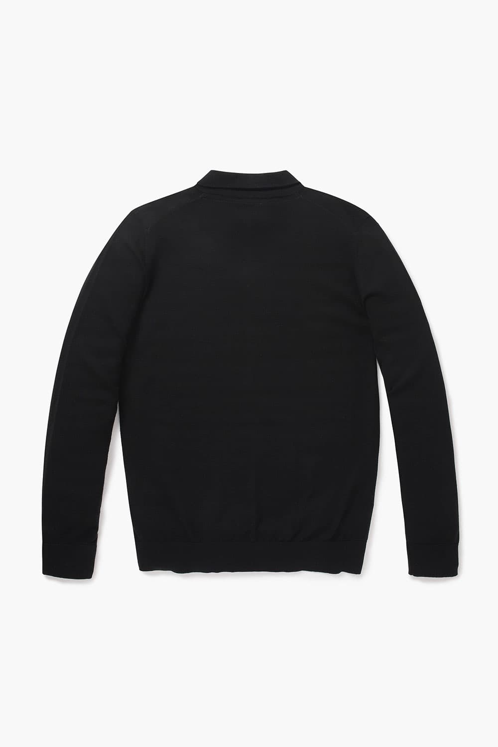 코튼 솔리드 폴로 니트 블랙 RE4SMBAKN102R99