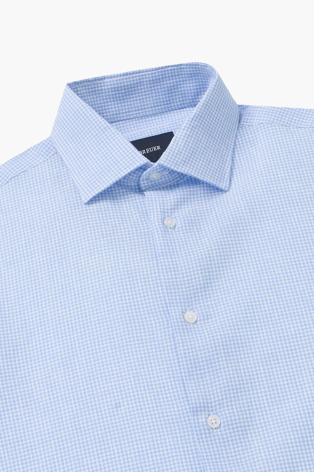 린넨 혼방 마이크로 깅엄 체크 셔츠 ORI21401