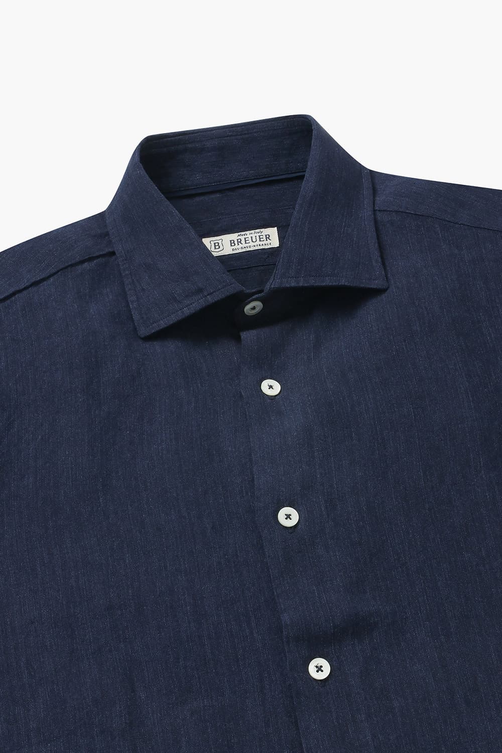 린넨 솔리드 셔츠 네이비 RE4SMBASH308R66