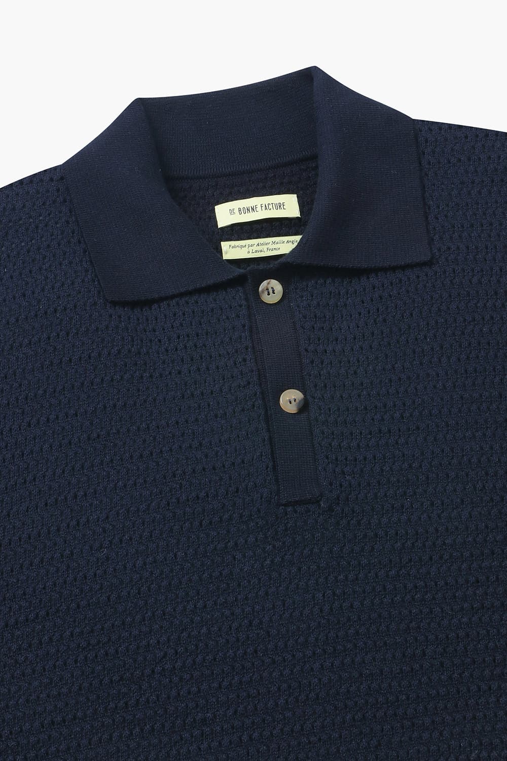 HONEYCOMB 코튼 폴로 반소매 니트 MA40 ORGANIC NAV