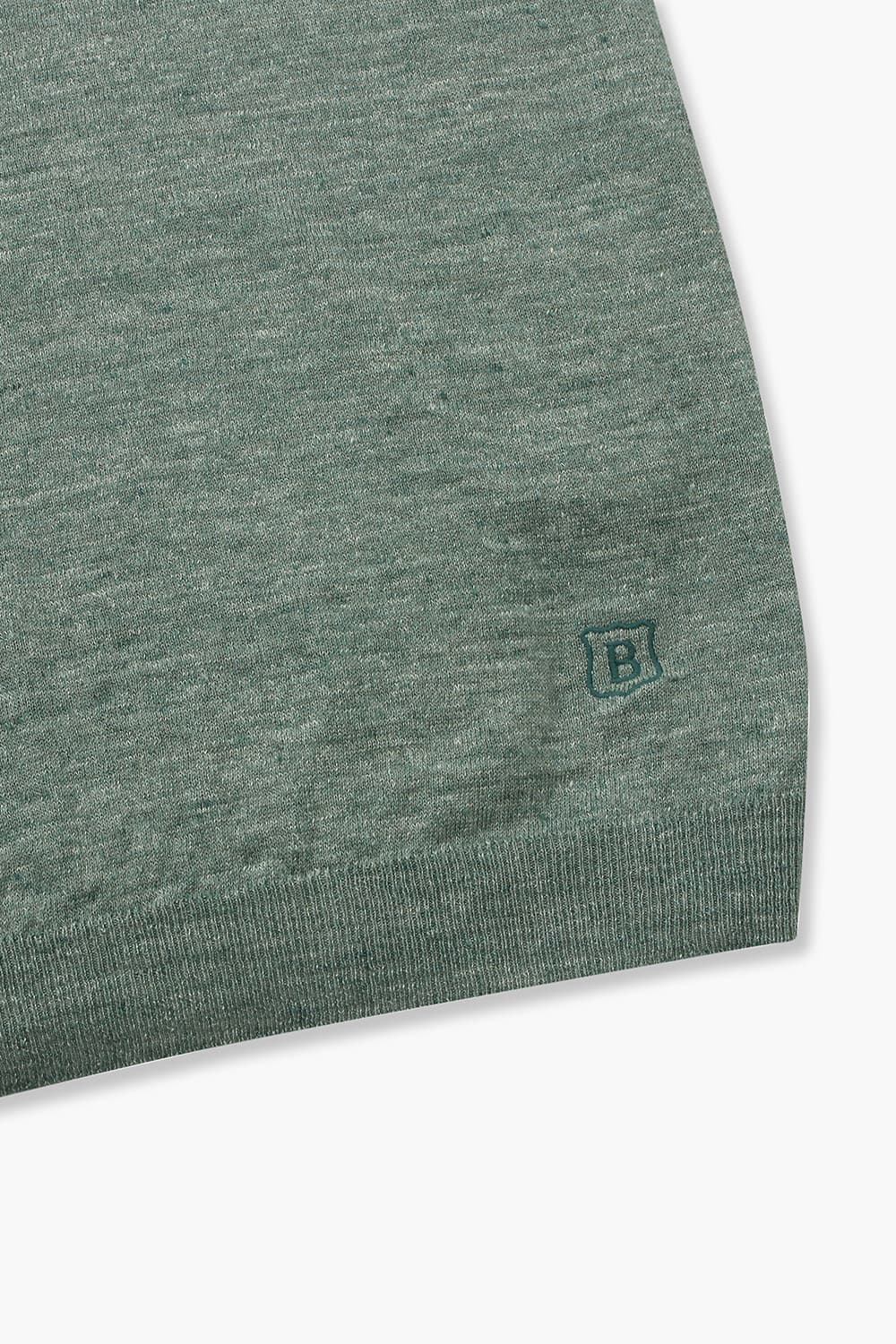 린넨 폴로 반소매 니트 BML022P452404