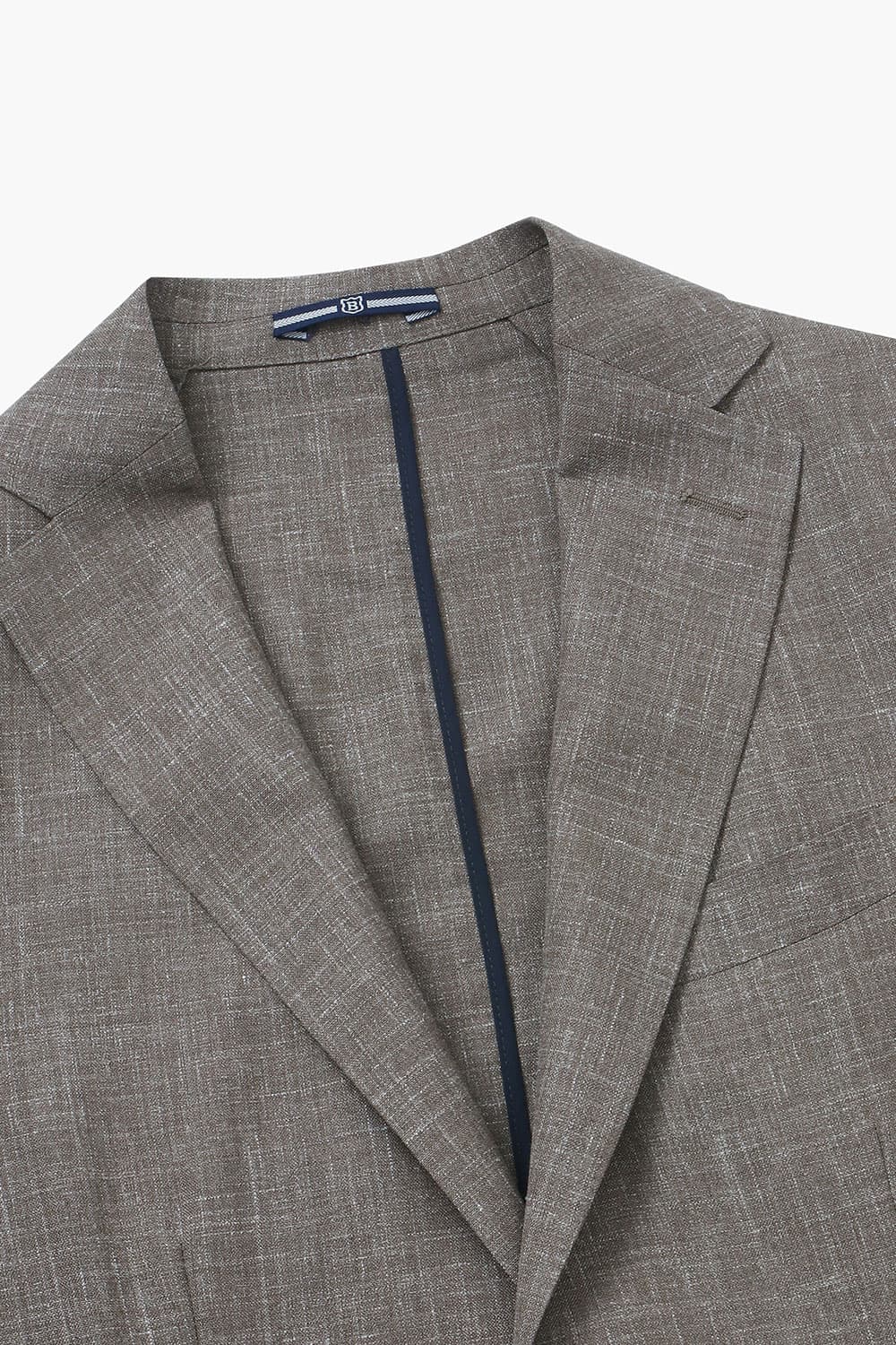 울 실크 믹스 체크 SALENTO 자켓 라이트 브라운 RE4SMBAJA204R84