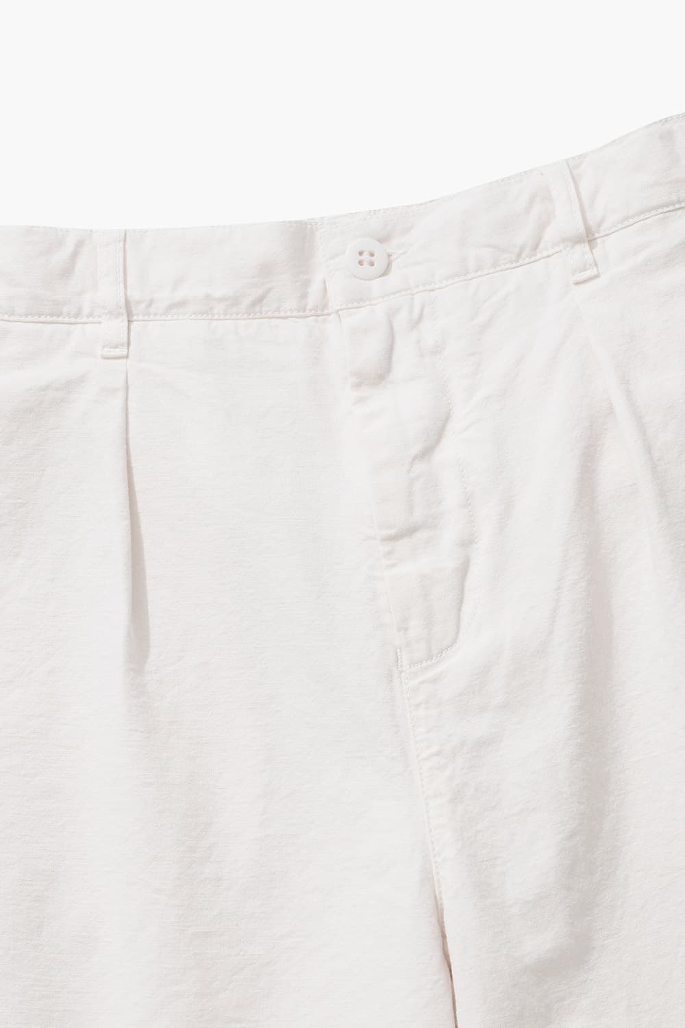 린넨 면 믹스 TONIO 반바지 화이트 QE4SMHTPT011Q10