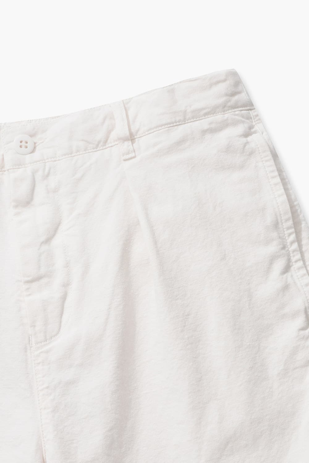 린넨 면 믹스 TONIO 반바지 화이트 QE4SMHTPT011Q10
