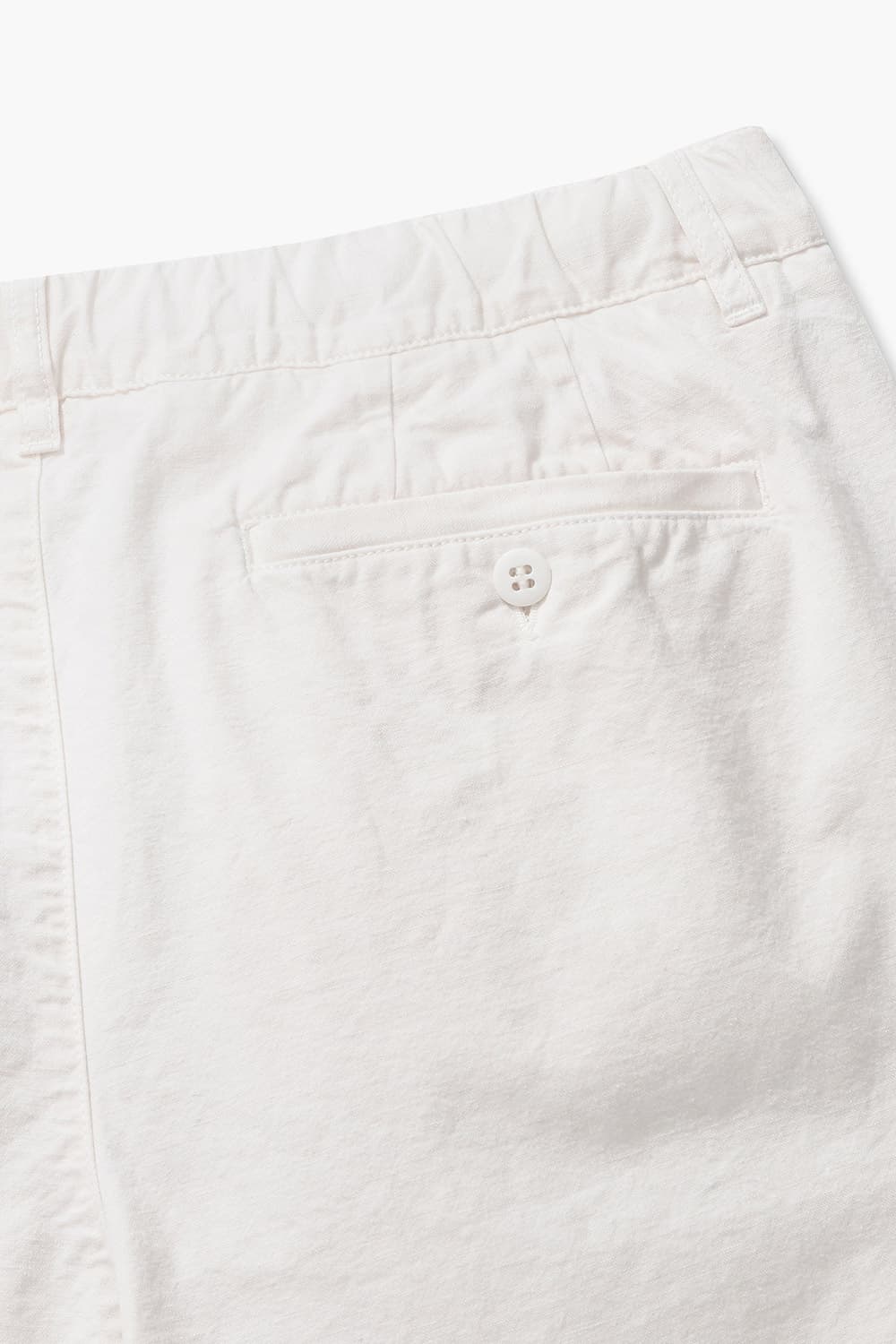 린넨 면 믹스 TONIO 반바지 화이트 QE4SMHTPT011Q10