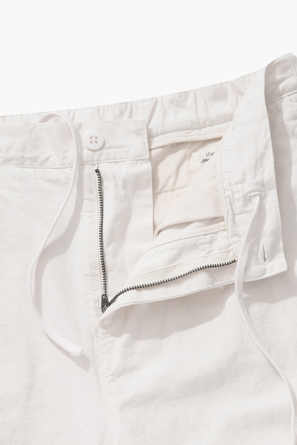 린넨 면 믹스 TONIO 반바지 화이트 QE4SMHTPT011Q10