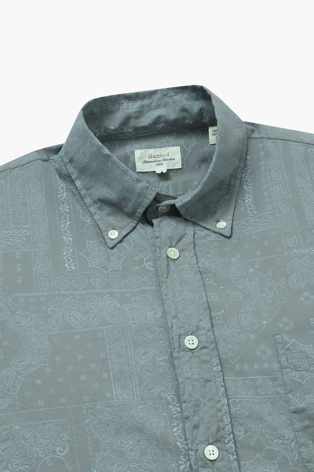 PITT 코튼 웨스턴 패턴 버튼 다운 카라 셔츠 BB07038 78