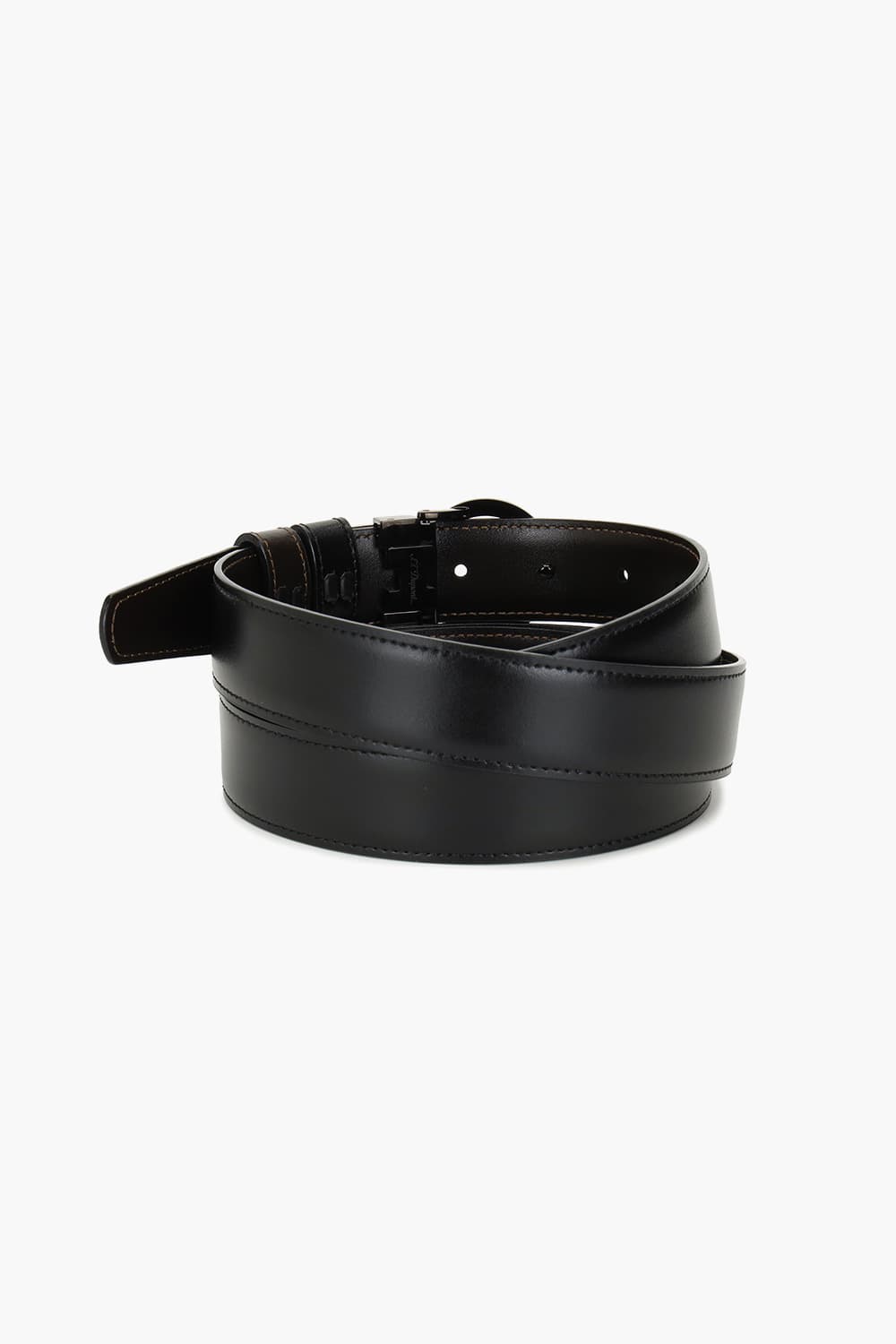 D 로고 라운드 버클 리버서블 벨트 블랙 30MM 블랙/브라운 CJ8460120B