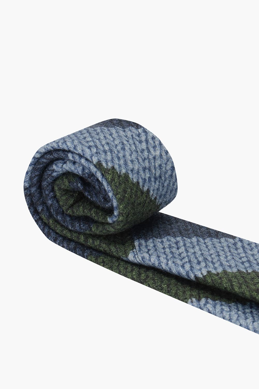 다크 그린 울 실크 믹스 넥타이 RD9FMBBTI107R77