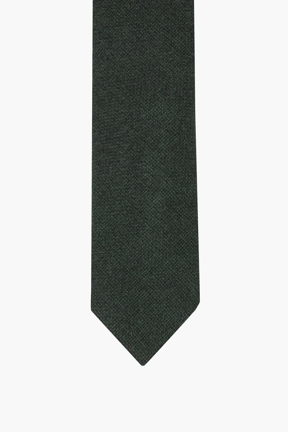 다크 그린 울 실크 믹스 넥타이 RD8FMBBTI101R77