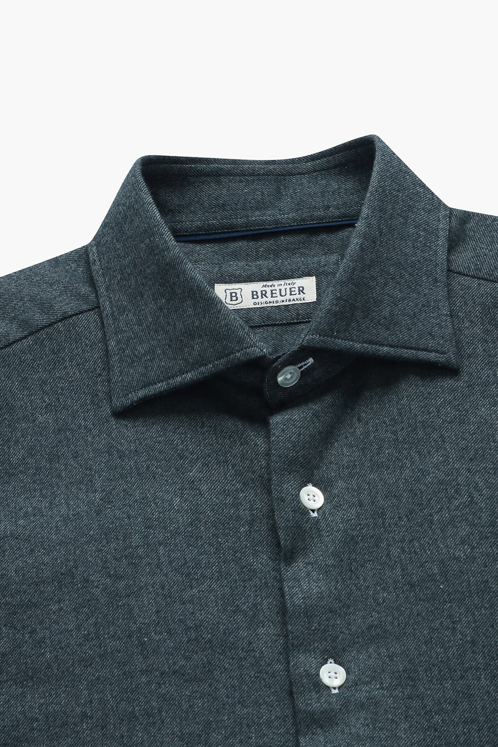 코튼 100 SOLID TWILL 셔츠 다크 그레이 RE4FMBASH304R98