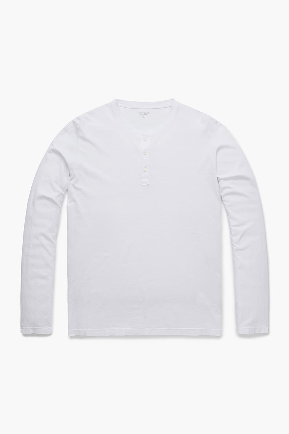 코튼 100 HENLEY LS 티셔츠 화이트 QE4FMHTTE101Q01
