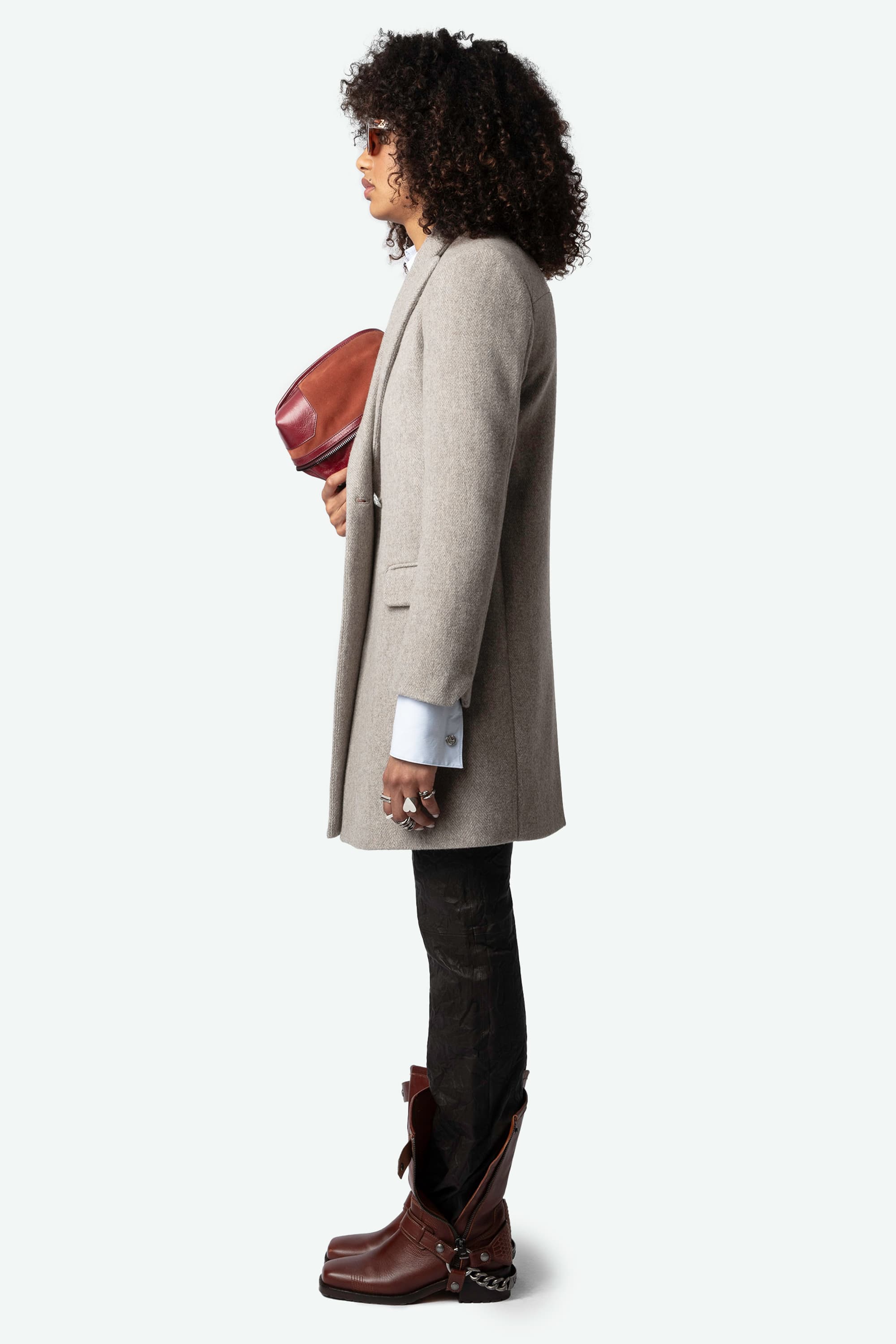 [특가] Marco Chevron Wool Coat