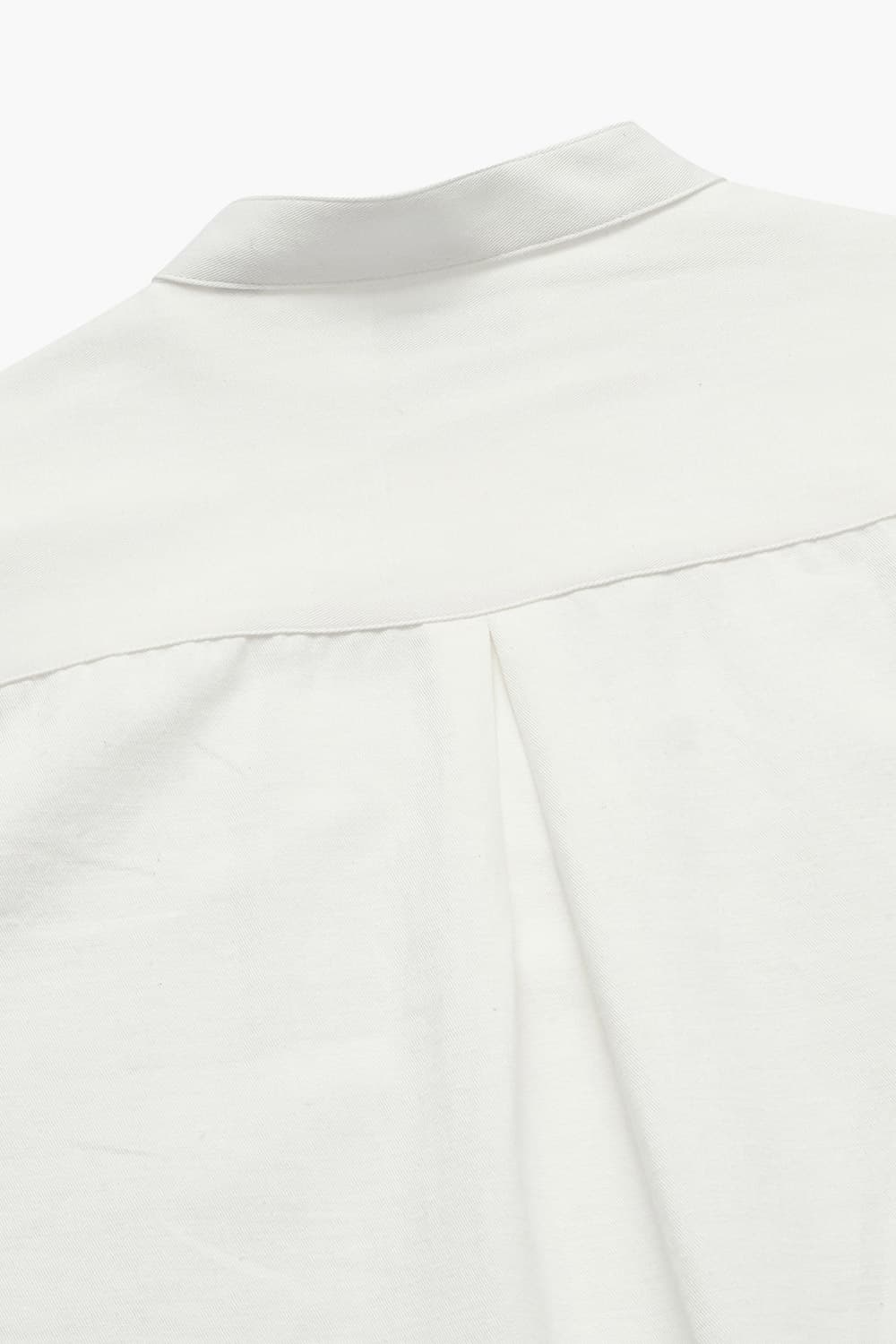 코튼 마 믹스 BAND COLLAR POPOVER SHIRT 화이트 셔츠 QE4FMDBSH102Q08