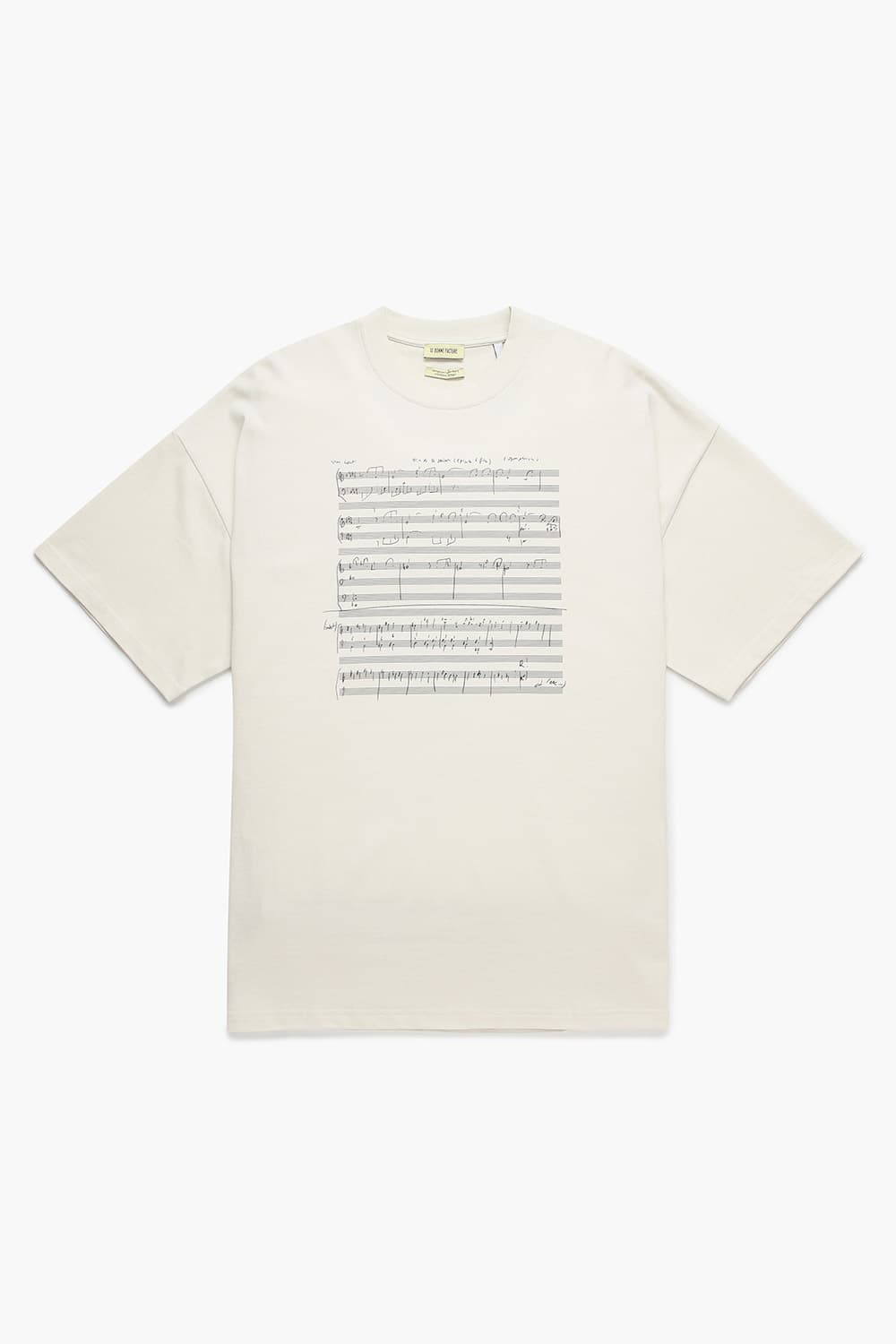 면100 PRINTED OVERSIZED T-SHIRT 아이보리 티셔츠 QE4FMDBTE101Q10