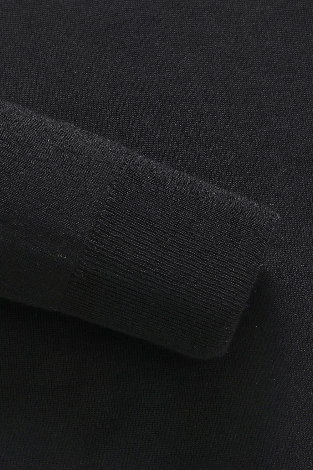 울100 MERINO POLO 블랙 니트 QE4FMHTKN101Q99