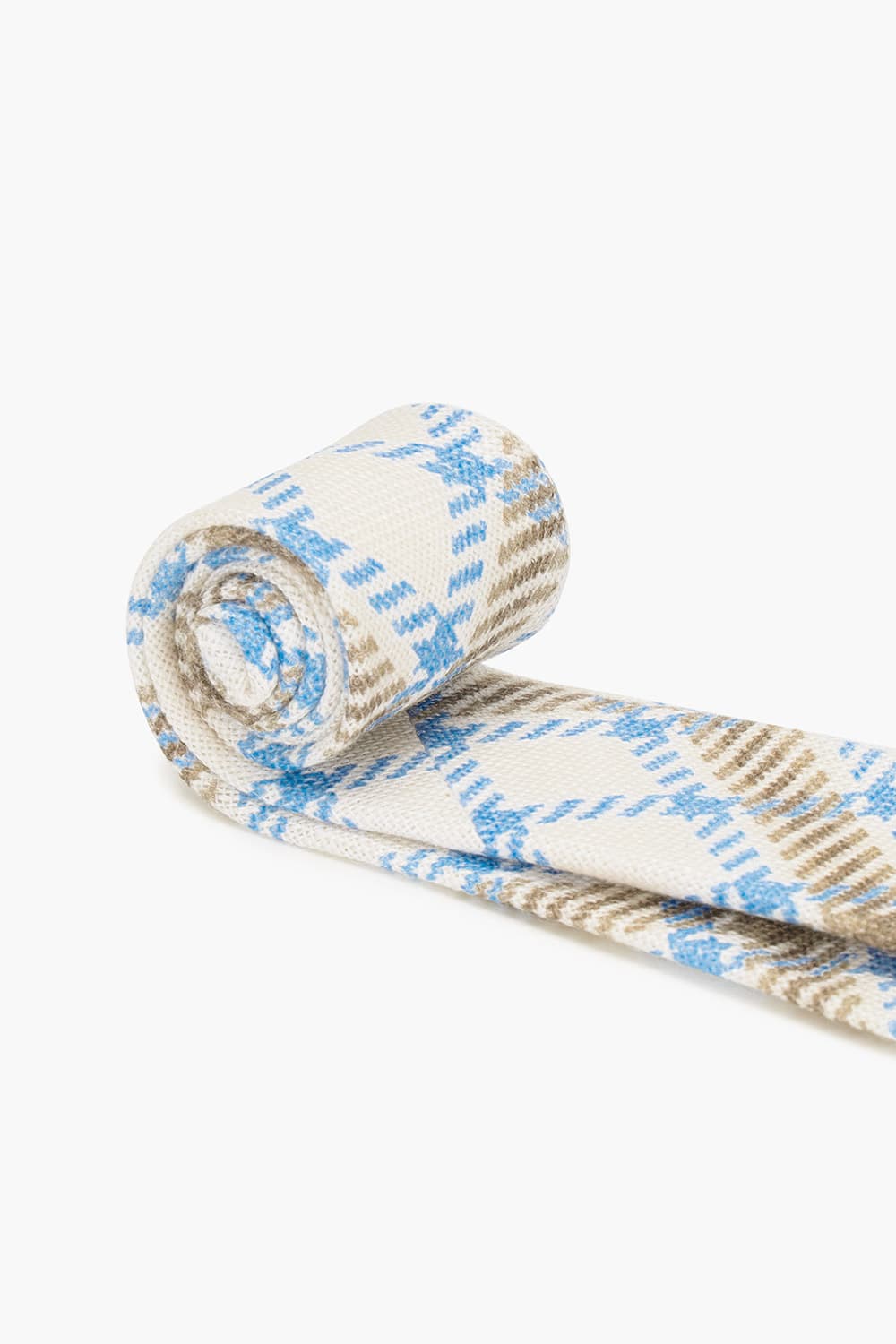 린넨 타탄 체크 넥타이 02330P714003