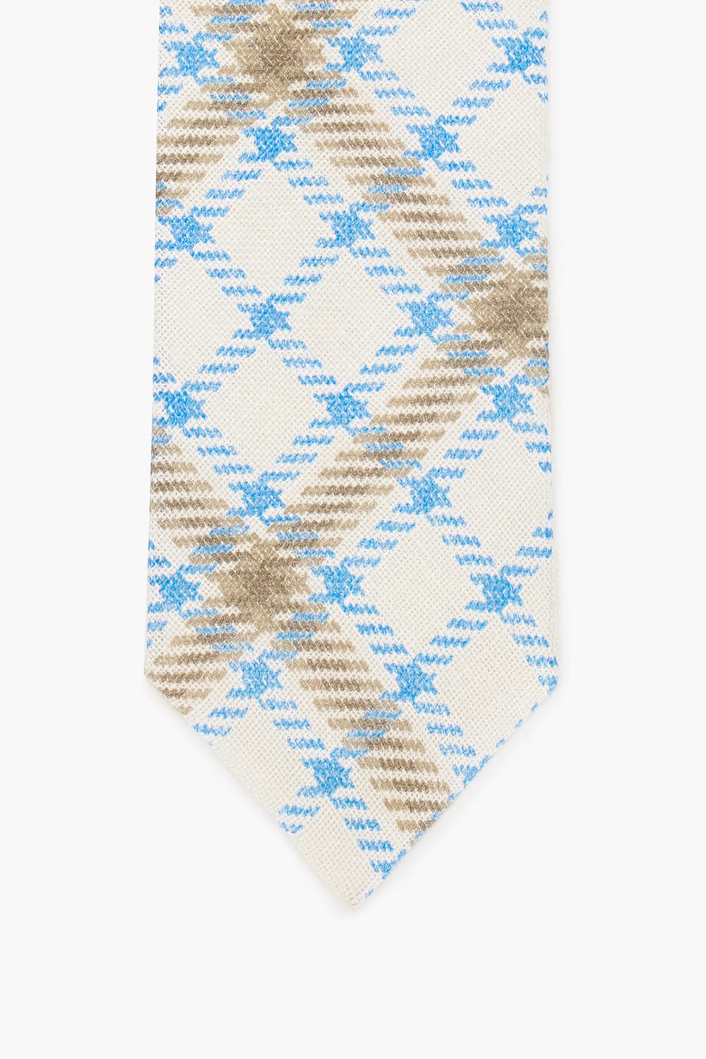 린넨 타탄 체크 넥타이 02330P714003