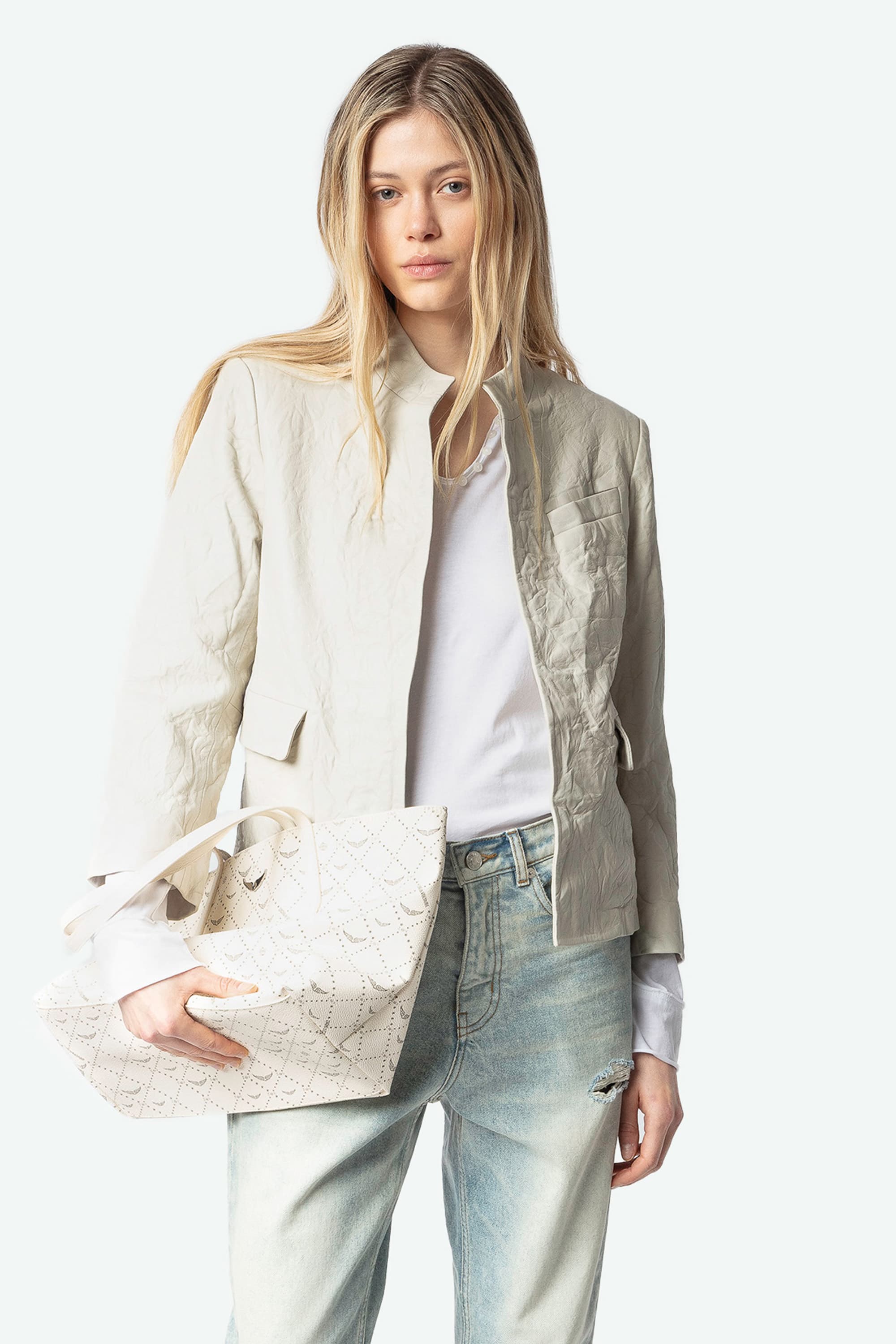 Veryn Crinkled Leather Jacket