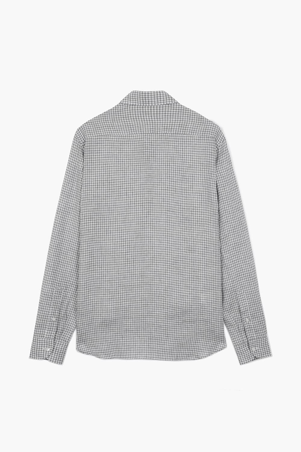 코튼 미디엄 체크 셔츠 그레이 RE5SMBASH315R94