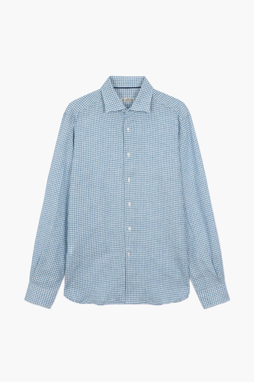 BEAULIEU 코튼 깅엄 체크 셔츠 BE070P544602