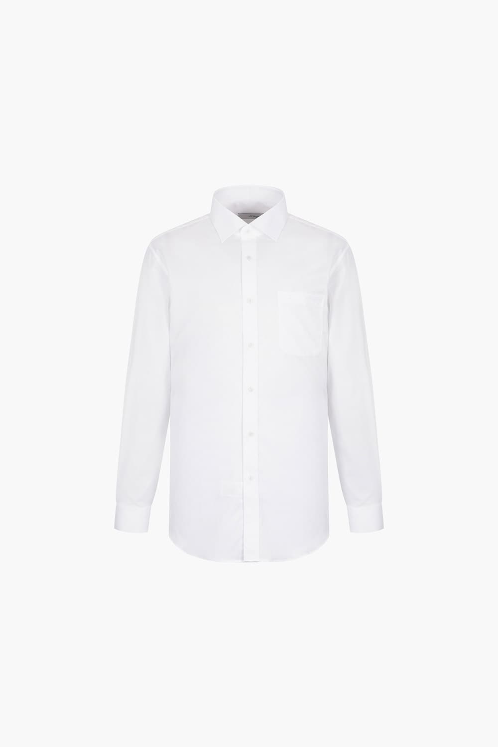 [140's] 순면 솔리드 101 비즈니스 셔츠 화이트 SE5SM11LS101SWH