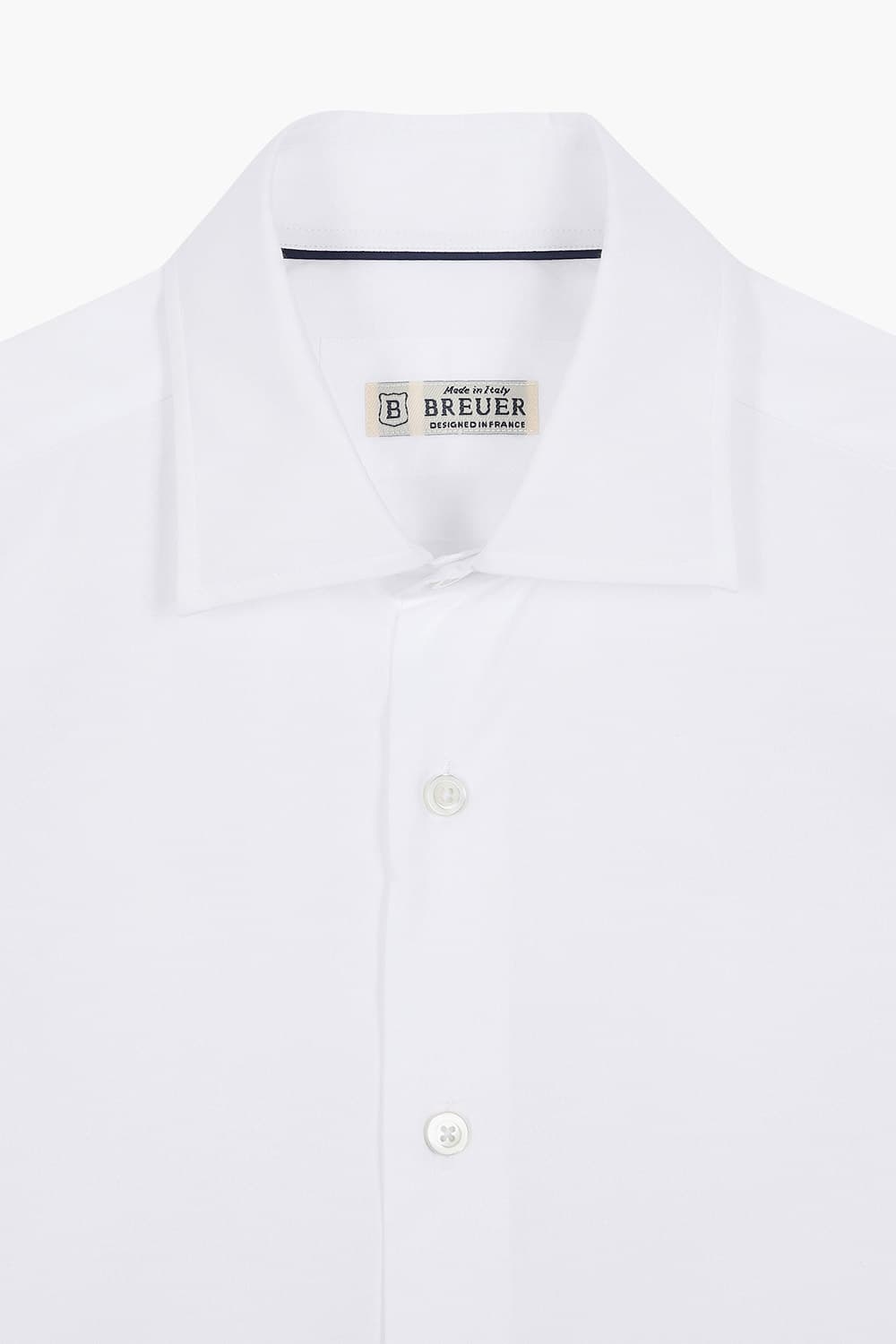 BEAULIEU 코튼 베이직 와이드 카라 셔츠 BE160P544401