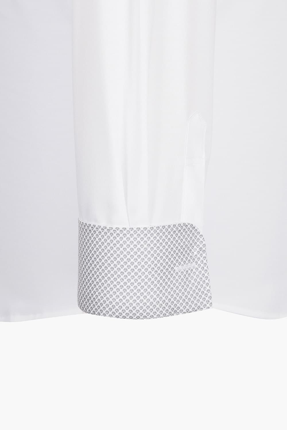 텐셀 혼방 프린트 배색 103 비즈니스 셔츠 화이트 SE5SM11LS103SWH