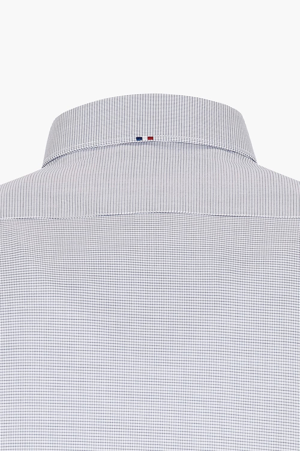 마이크로 미니 체크 트리콜로르 자수 118 비즈니스 셔츠 네이비 SE5SM11LS118SNY