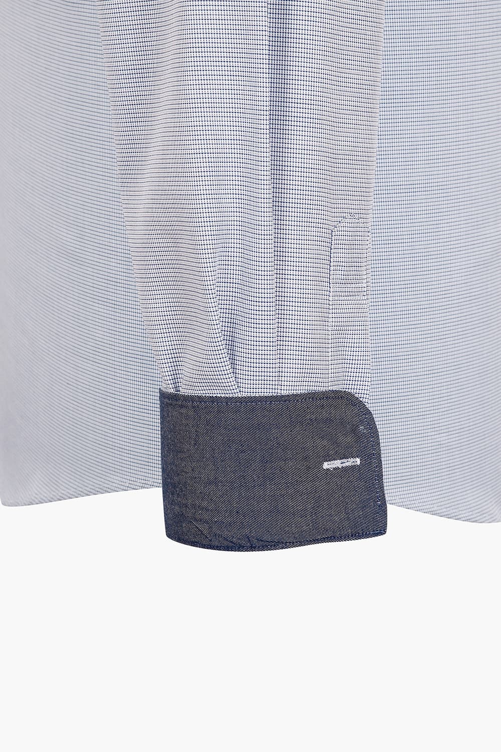 마이크로 미니 체크 트리콜로르 자수 118 비즈니스 셔츠 네이비 SE5SM11LS118SNY