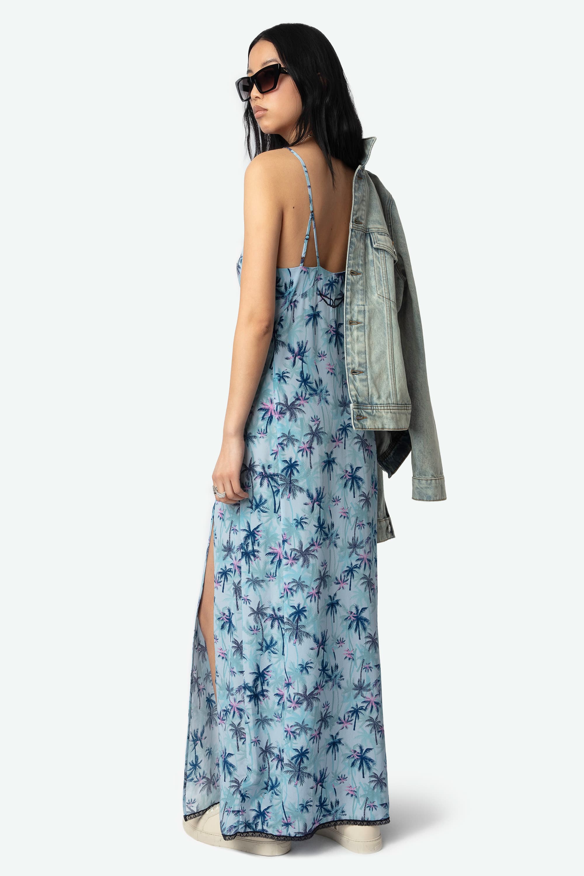 Ramelil Palm Silk Dress