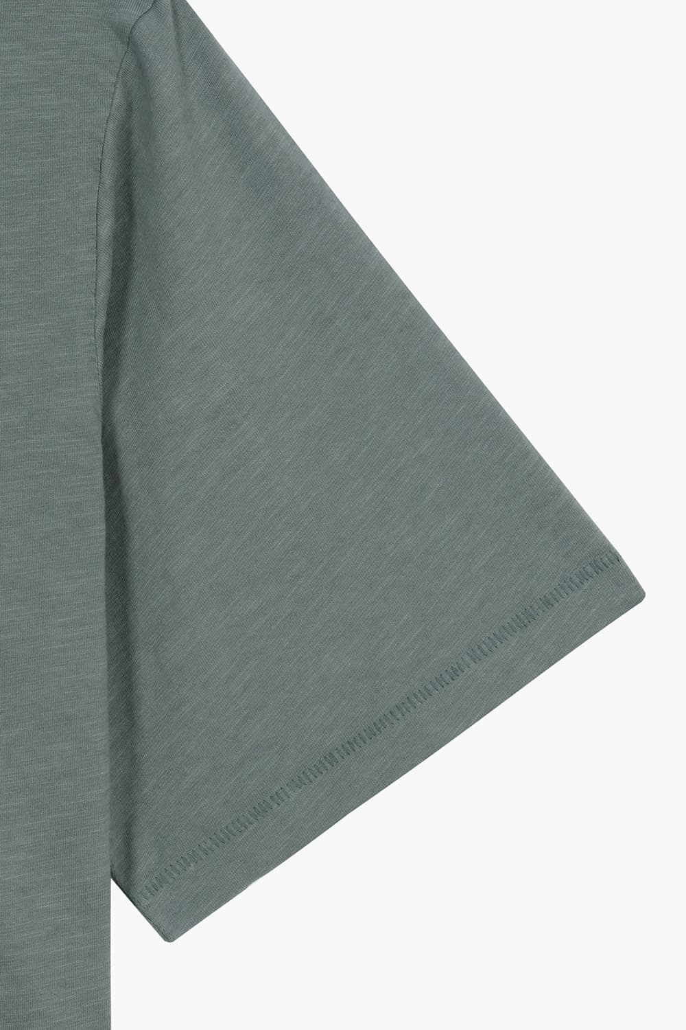 코튼 포켓 크루넥 반소매 티셔츠 BD7130310