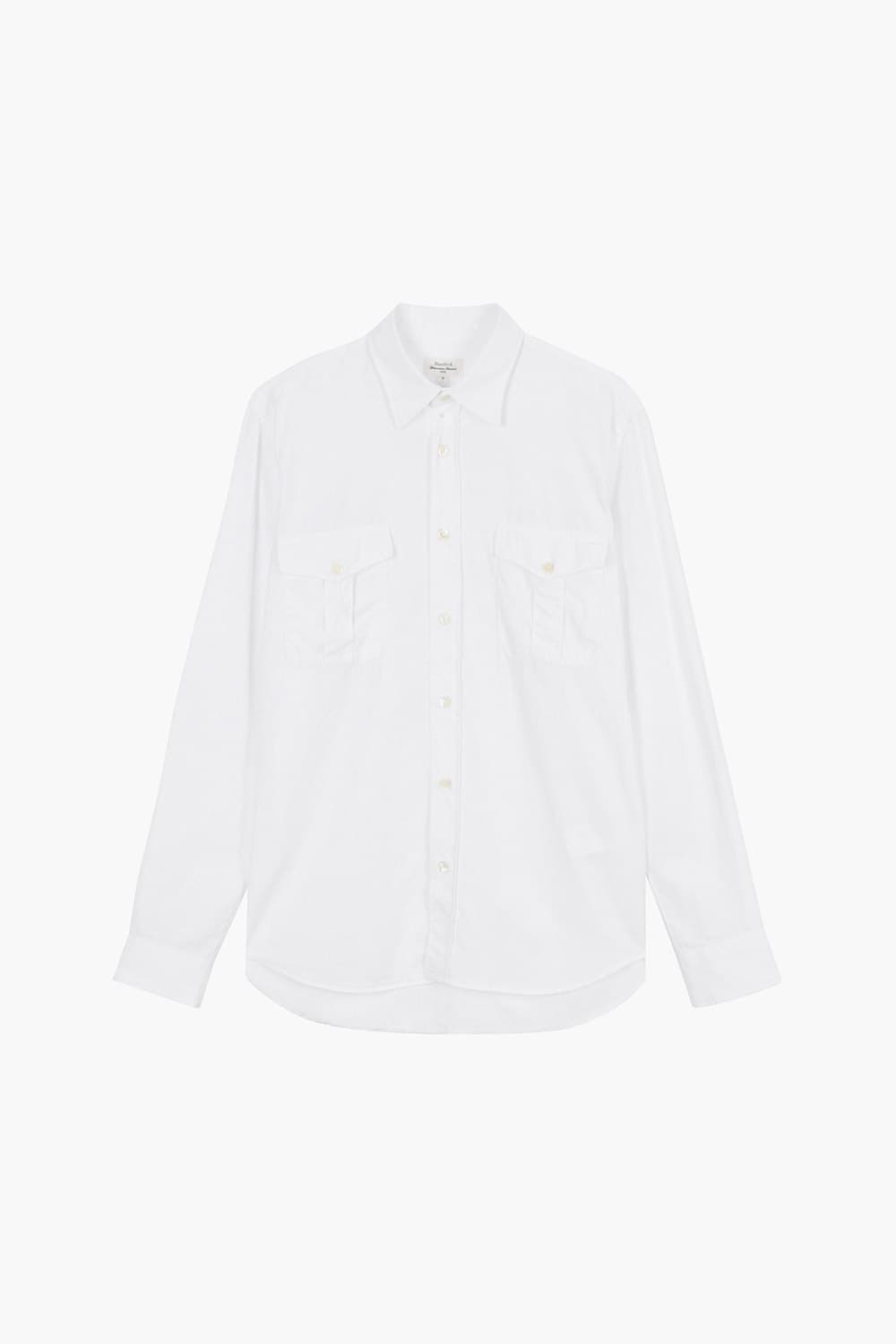 PATROL 면 혼방 버튼 다운 투 포켓 셔츠 BD0500520