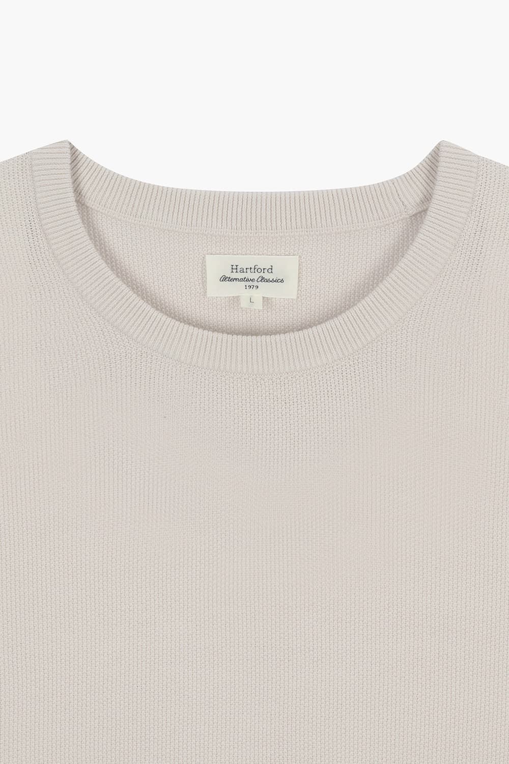 코튼 에브리데이 라운드 니트 베이지 QE5SMHTKN106Q15