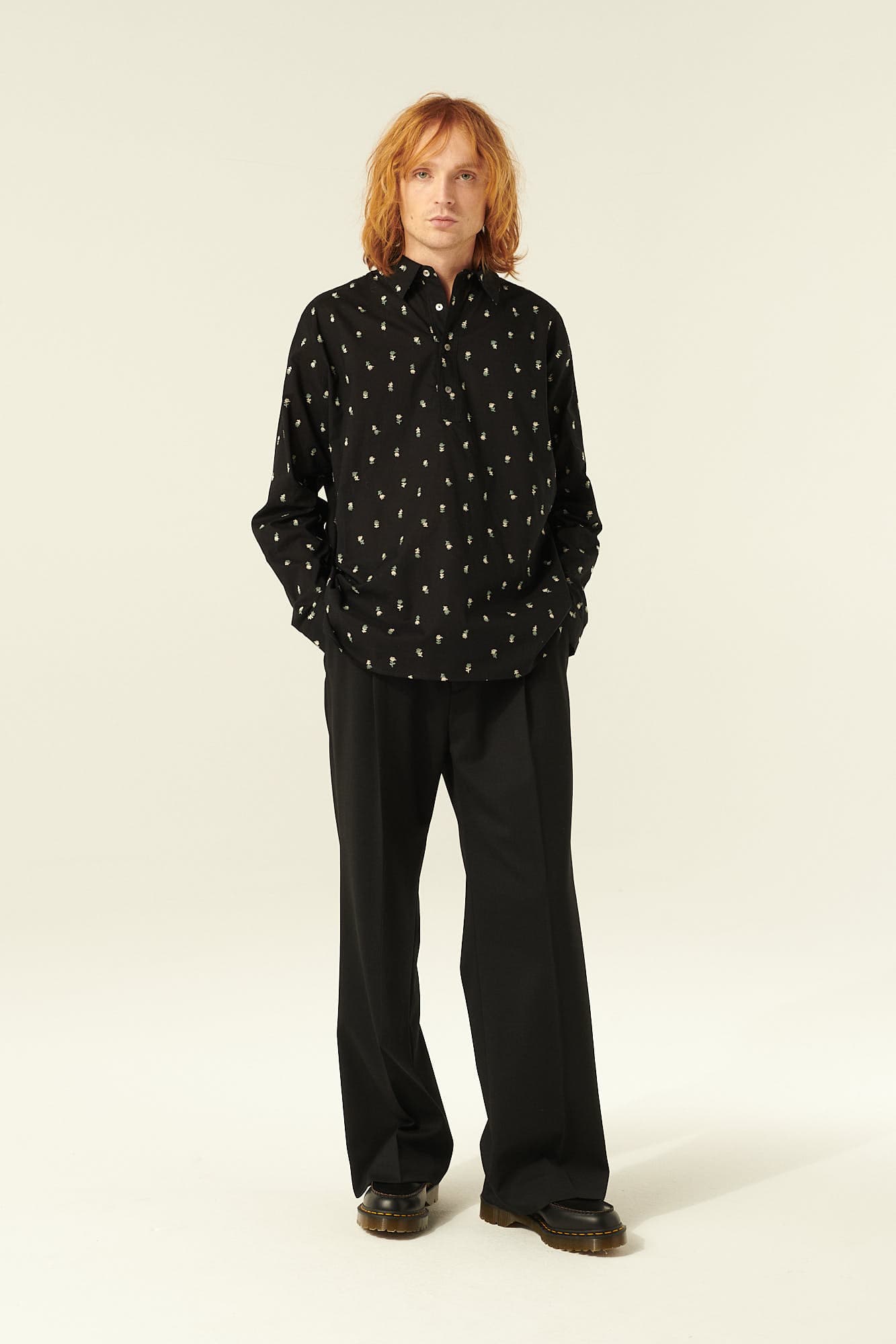 면 믹스 PASCAL 바지 블랙 QE4FMRDPT103Q99