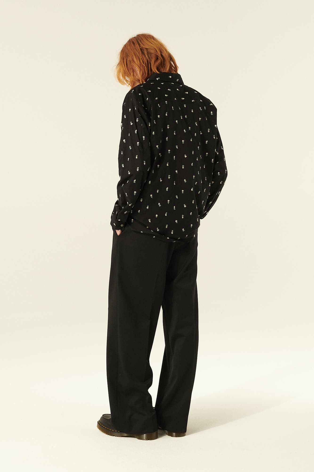 면 믹스 PASCAL 바지 블랙 QE4FMRDPT103Q99