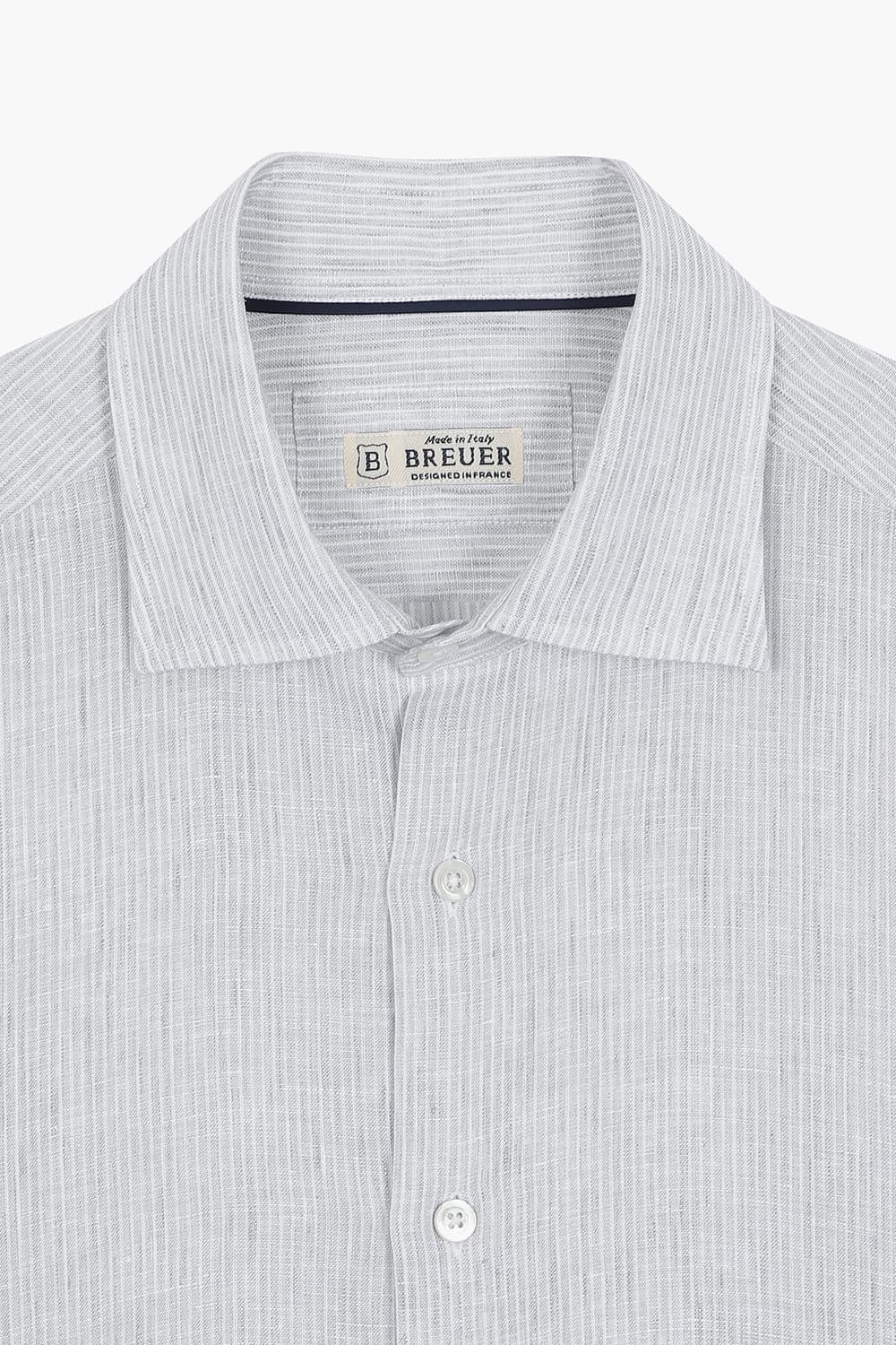 BEAULIEU 린넨 스트라이프 셔츠 BE060P544501