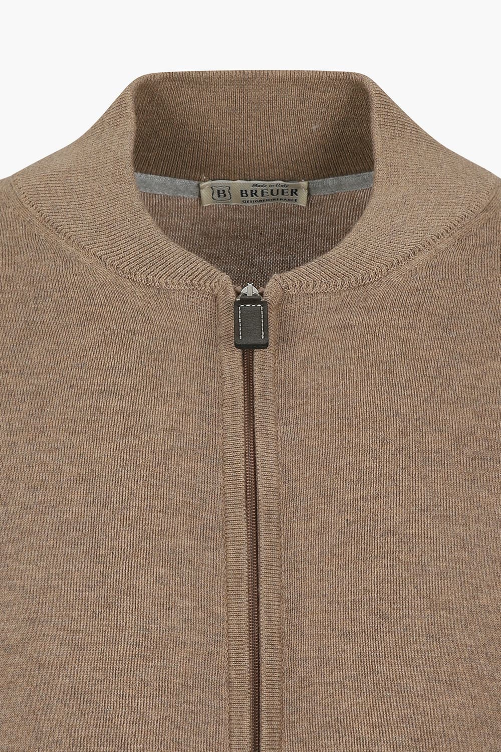 코튼 헨리넥 니트 집업 BR1004P554005