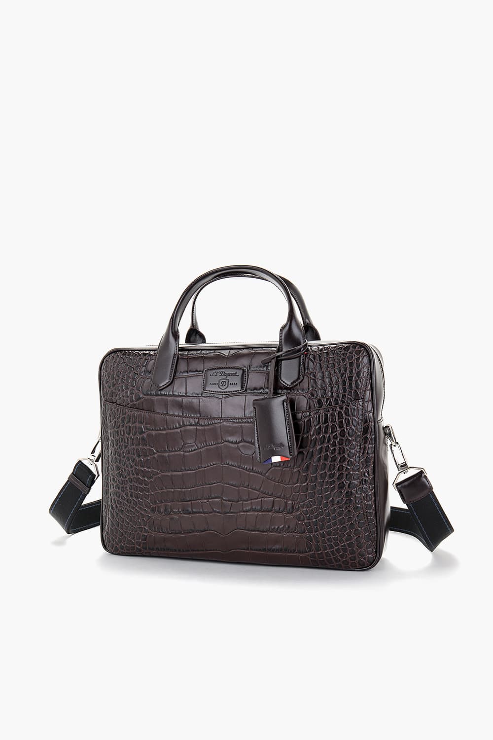 라인D 크로코 댄디 도큐먼트홀더 브라운 CG181163Z