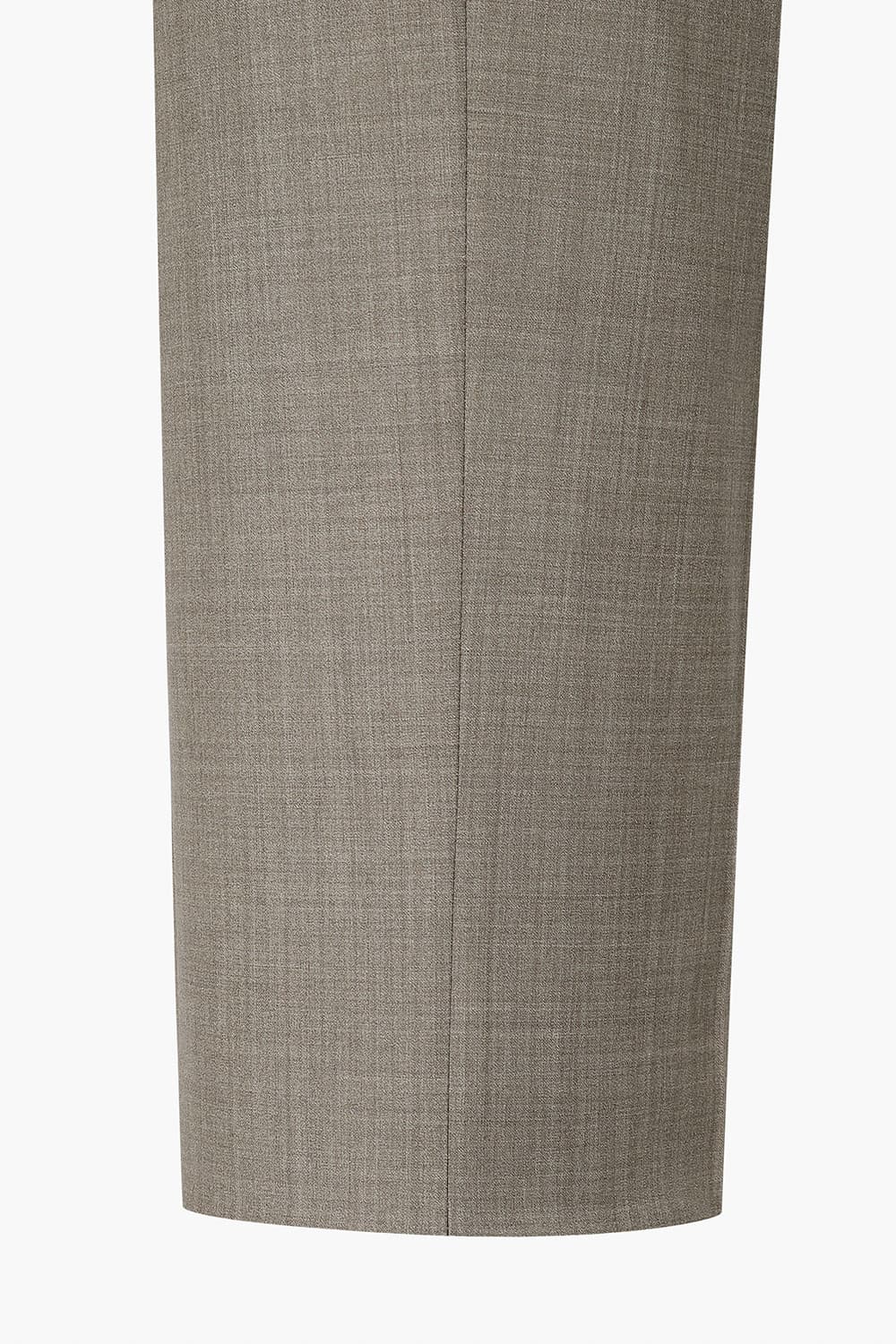 스트레치 울 블렌드 투 턱 팬츠 브라운 QE5SMBZPT101Q83