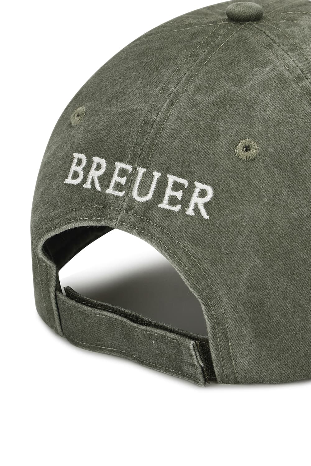빈티지 워싱 B로고 볼캡 카키 RE5SMBCHT101R79