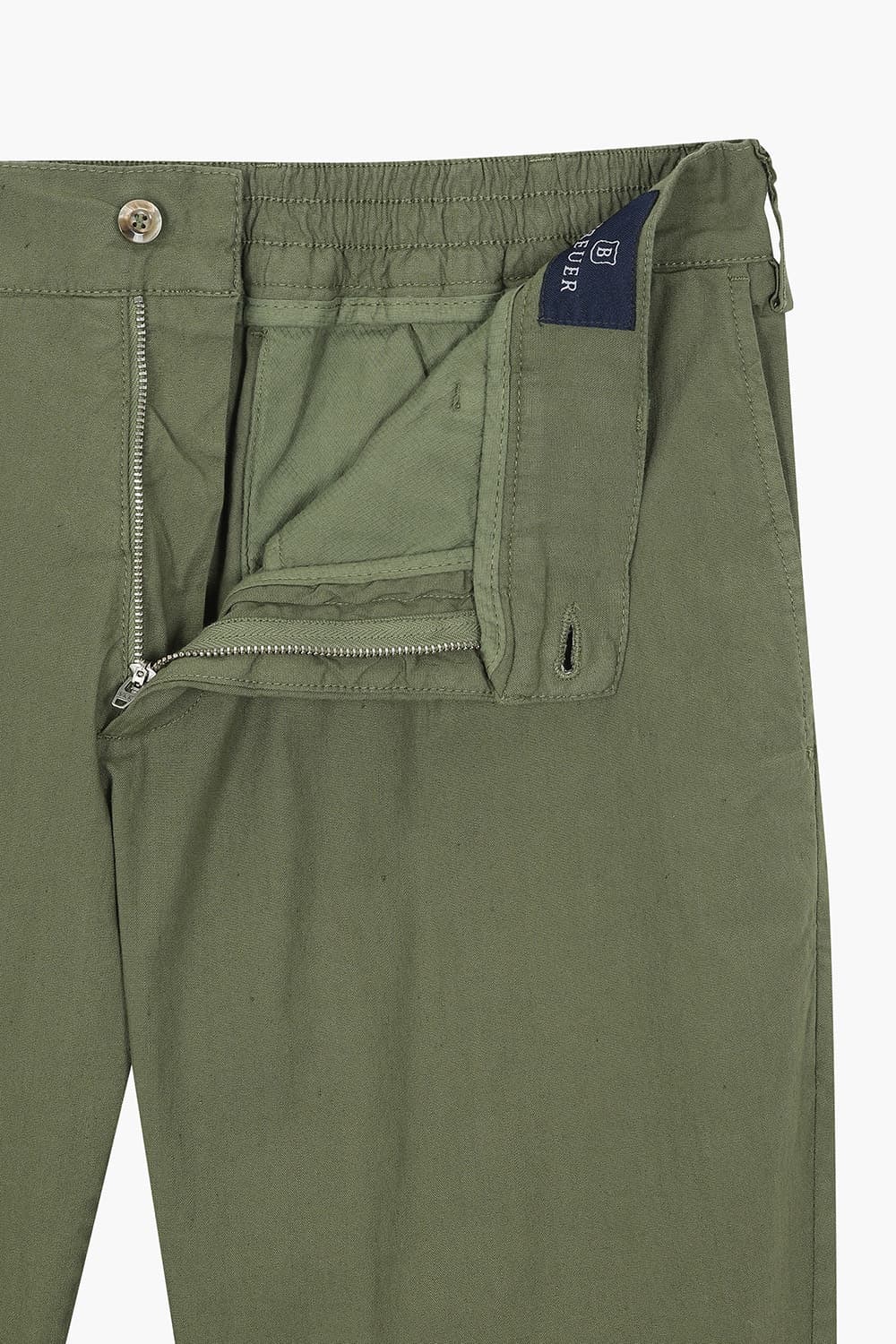 코튼 린넨믹스 스트레이트 팬츠 카키 RE5SMMAPT805R78