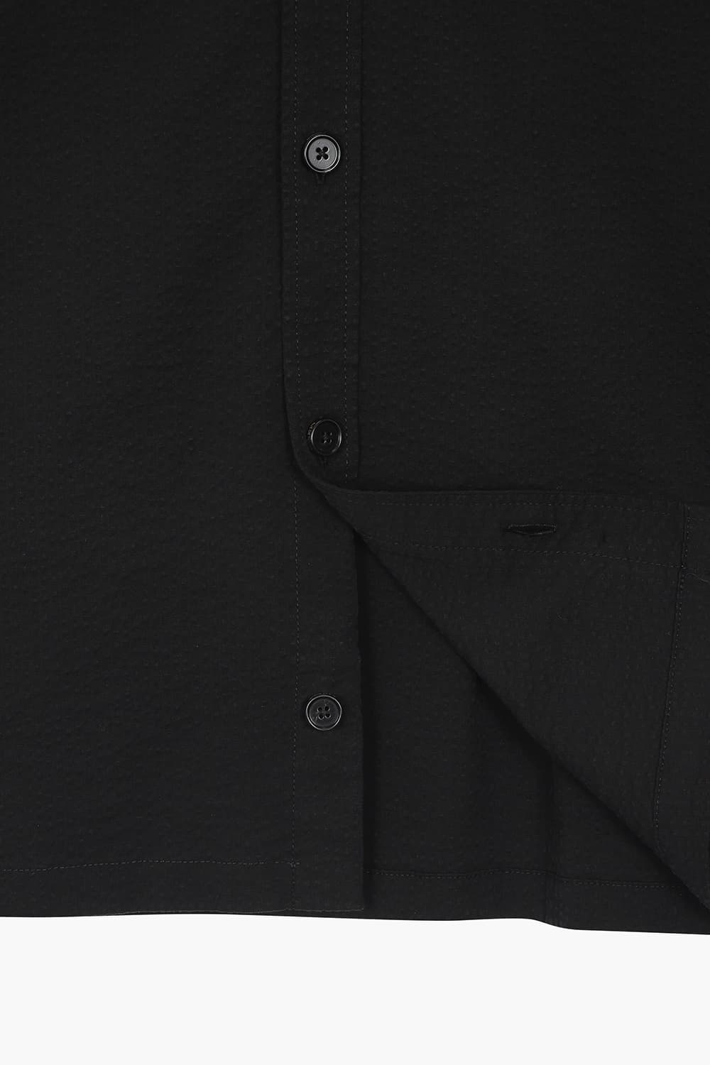 SEVERAS HEAVY 코튼 버튼 다운 투 포켓 셔츠 25-2 3780241BLA