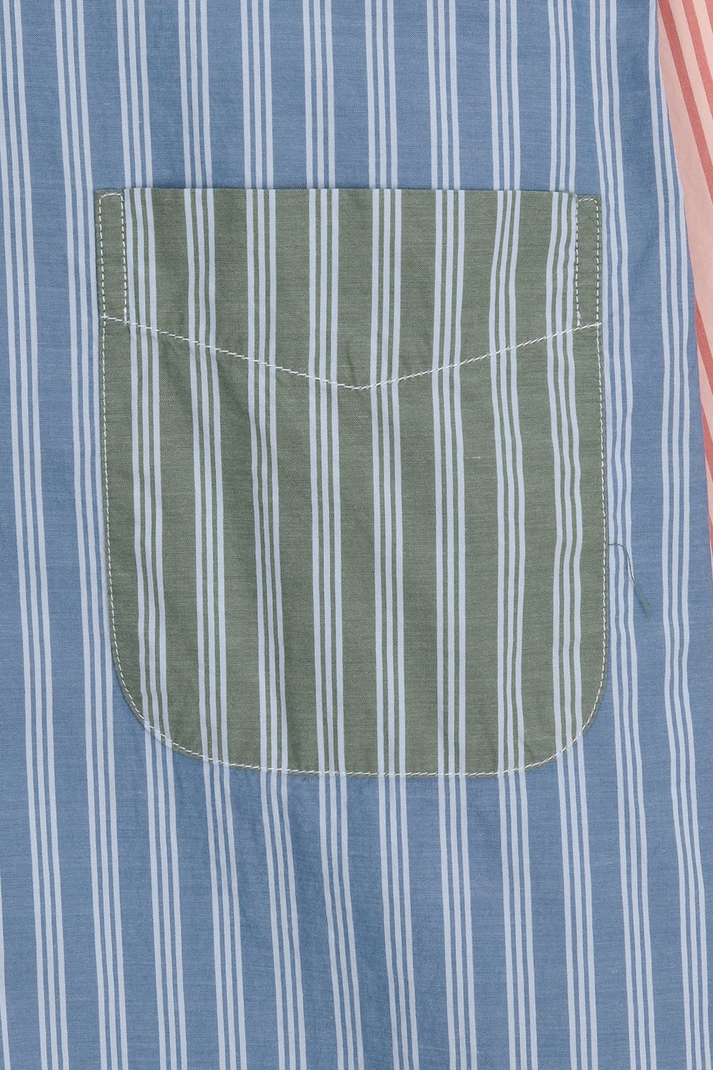 PITT 코튼 스트라이프 패치워크 셔츠 BD1601607