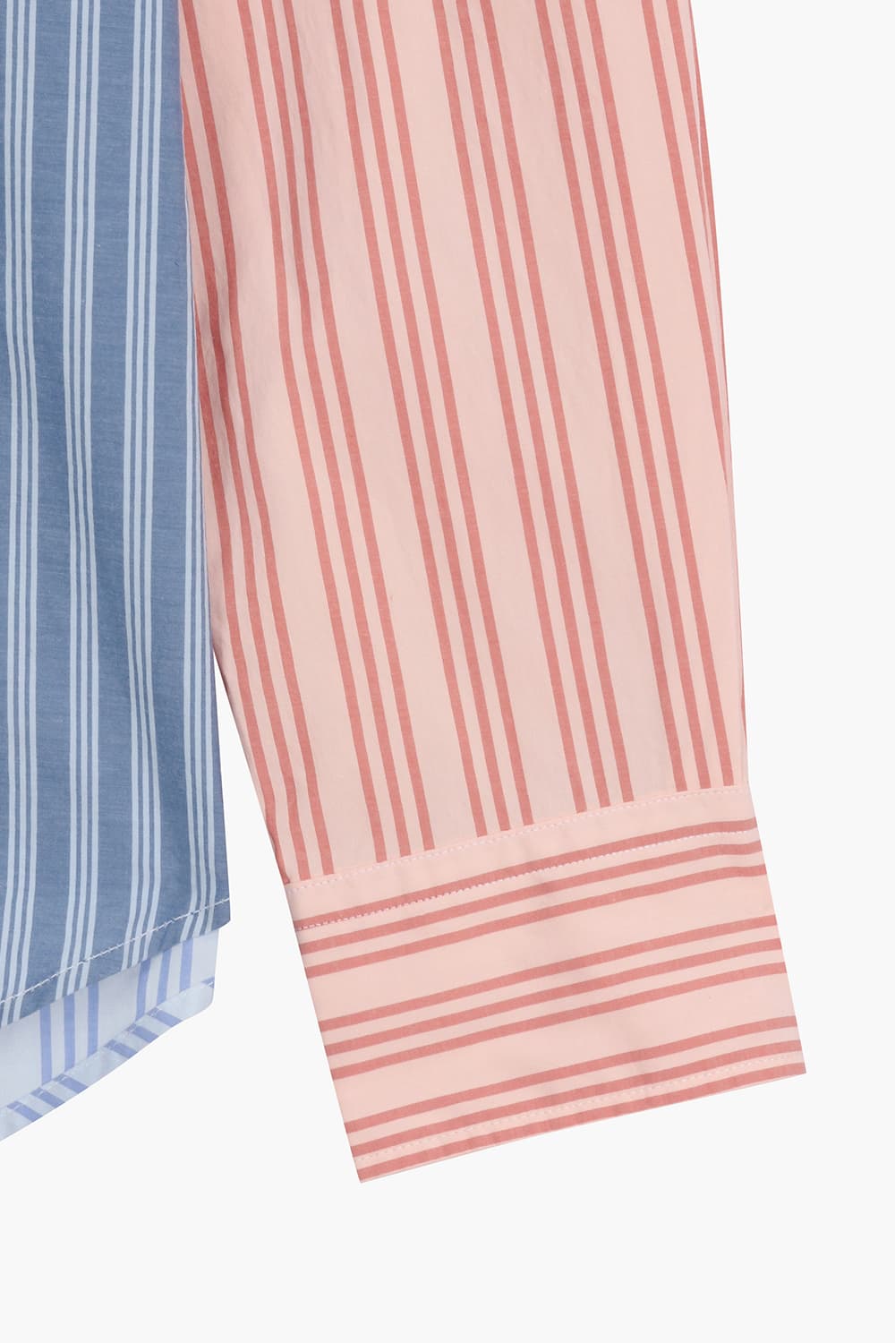 PITT 코튼 스트라이프 패치워크 셔츠 BD1601607