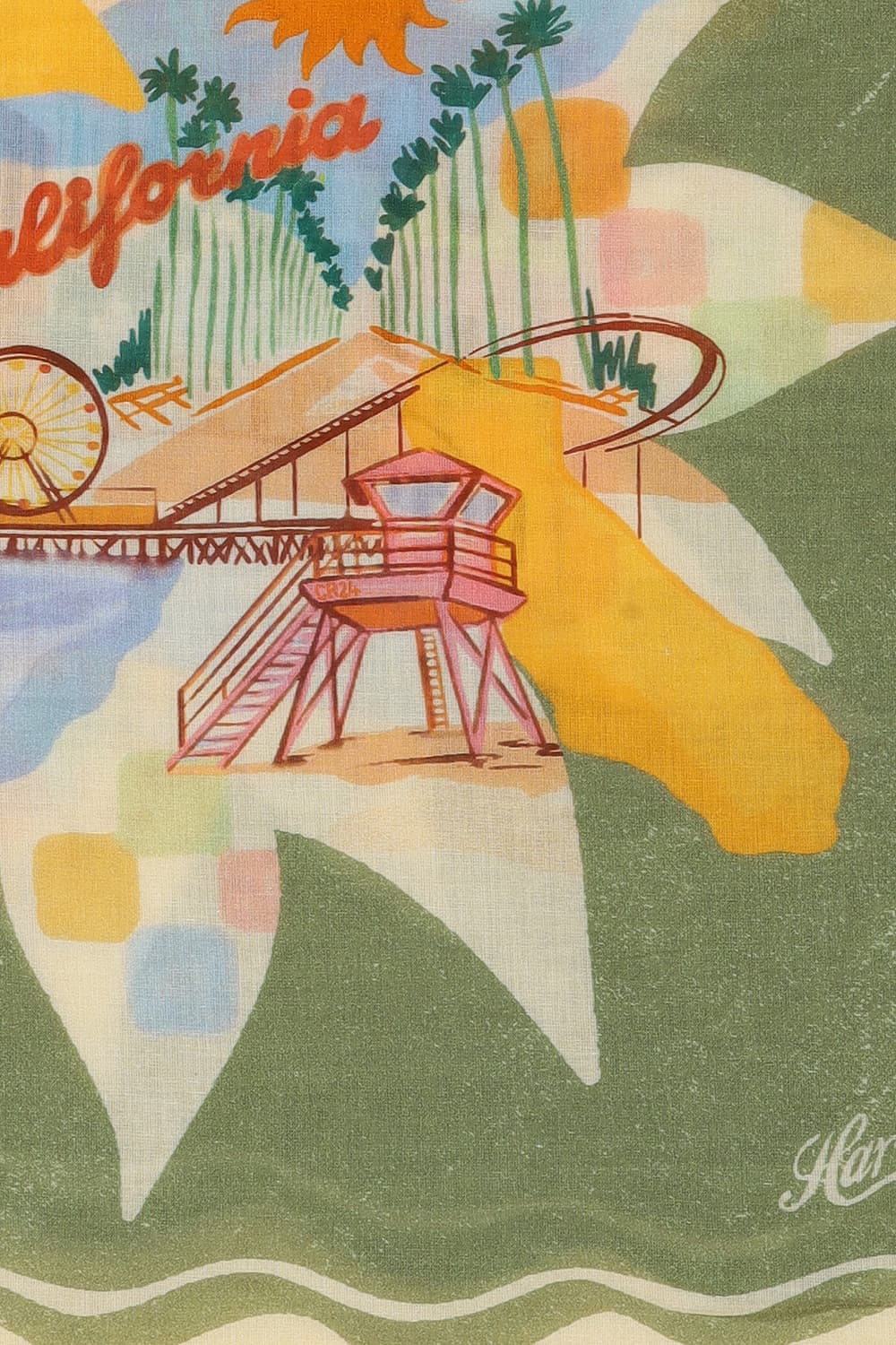 코튼 바캉스 일러스트 스카프 BDC540802